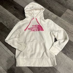 Northface white/pink hoodie